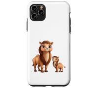 Custodia per iPhone 11 Pro Max Simpatico design a forma di cammello con mamma e bambino