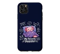 Custodia per iPhone 11 Pro Max Simpatico pigiama da notte Kawaii Axolotl preferito sonno divertente