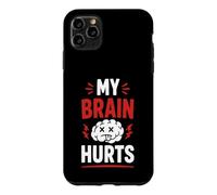 Custodia per iPhone 11 Pro Max Simple Funny gym workout quote My brain Hurts