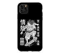 Custodia per iPhone 11 Pro Max Skateboard Samurai Skater Passion Freedom