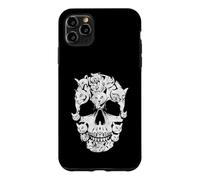 Custodia per iPhone 11 Pro Max Skull of Cats Skeleton Kitten Funny Halloween Cat Skull