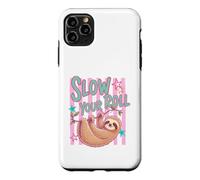 Custodia per iPhone 11 Pro Max Slow Your Roll Bradipo Appeso Rilassante Animale