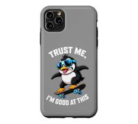 Custodia per iPhone 11 Pro Max Snowboarding Penguin Fidati Im Bravo in Questo