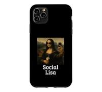 Custodia per iPhone 11 Pro Max Sociale Lisa Leonardo Da Vinci Divertente Influencer Gioconda