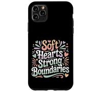 Custodia per iPhone 11 Pro Max Soft Hearts Strong Boundaries Forza emotiva |-