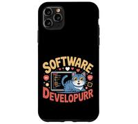 Custodia per iPhone 11 Pro Max Software Developurr Gatto che codifica il felino -