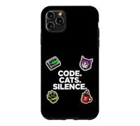 Custodia per iPhone 11 Pro Max Software Engineer Introvert Code Cats Silence