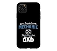Custodia per iPhone 11 Pro Max Some People Call Me Mechanic Dad Blue Collar Job Daddy