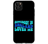 Custodia per iPhone 11 Pro Max Somebody in England Loves Me Modern Boho Vibe