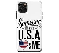 Custodia per iPhone 11 Pro Max Someone In The U S A Loves Me Heart Flag