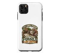 Custodia per iPhone 11 Pro Max Sono una persona semplice Mi piacciono i fossili e il caffè Fossili divertenti