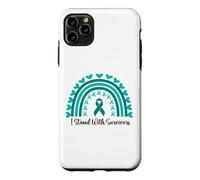 Custodia per iPhone 11 Pro Max Sostengo i sopravvissuti alla consapevolezza delle aggressioni sessuali Boho Rainbow