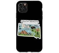 Custodia per iPhone 11 Pro Max South Dakota Mappa del Dakota del Sud con il Monte Rushmore