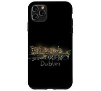 Custodia per iPhone 11 Pro Max Souvenir da viaggio con la notte di Dublino, idea regalo panoramica della città
