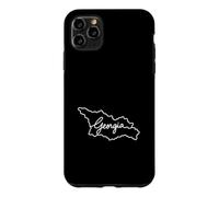 Custodia per iPhone 11 Pro Max Souvenir di viaggio minimalista con contorno del paese della Georgia