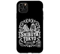 Custodia per iPhone 11 Pro Max Souvenir retrò di Hanko Kanji di Shibuya Crossing Tokyo Giappone
