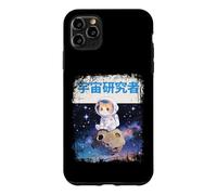 Custodia per iPhone 11 Pro Max Space Explorer Gatto giapponese in tuta spaziale su asteroide