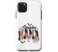 Custodia per iPhone 11 Pro Max Spooky Mama Leopard Print Ghost Halloween Design