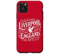 Custodia per iPhone 11 Pro Max Stampa bianca vintage Liverpool Inghilterra Liverbird