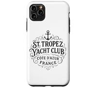 Custodia per iPhone 11 Pro Max Stampa nera vintage di St. Tropez Yacht Club
