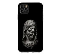 Custodia per iPhone 11 Pro Max Statua Estetica Oscura Cascata Volti Velati Arte Surreale