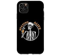 Custodia per iPhone 11 Pro Max Staying Alive Skeleton Drink Coffee Baristas Coffee Lover