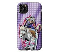 Custodia per iPhone 11 Pro Max Steel Ball Run Johnny on Horseback with Show Logo Anime