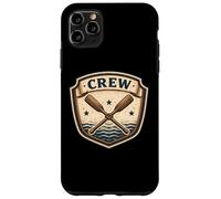 Custodia per iPhone 11 Pro Max Stemma vintage dell'atleta di canottaggio con remi