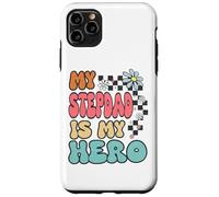 Custodia per iPhone 11 Pro Max Stepdad Hero Cute Retro Floral Fathers Day Appreciation