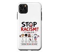Custodia per iPhone 11 Pro Max Stop Racism It's Okay to Be Asian Black Arab Normal American