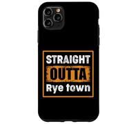 Custodia per iPhone 11 Pro Max Straight Outta Rye town, New York, Stati Uniti, Umorismo retrò angosciato
