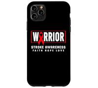Custodia per iPhone 11 Pro Max Stroke Awareness Shirt - Maglietta con nastro rosso per la consapevolezza del colpo