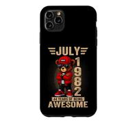 Custodia per iPhone 11 Pro Max (SUL RETRO) 44 Luglio Compleanno Uomo Donna 1982 Orsacchiotto