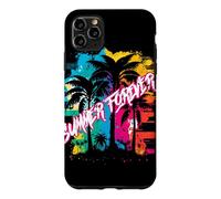 Custodia per iPhone 11 Pro Max Summer Forever, grafica vibrante con palma