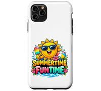 Custodia per iPhone 11 Pro Max Summertime Fun - Simpatico cartone animato con motivo spiaggia ghiaccioli