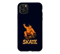 Custodia per iPhone 11 Pro Max Sumo Skateboarding Divertente giapponese Ukiyo-e Skater