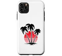 Custodia per iPhone 11 Pro Max Sunset Beach Palm Trees for Summer Vacation or Holidays