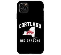 Custodia per iPhone 11 Pro Max SUNY Cortland Red Dragons New York State