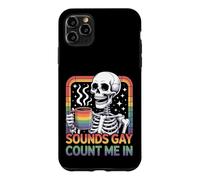 Custodia per iPhone 11 Pro Max Suoni Gay Conte Me In Skeleton Pride Caffè