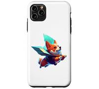 Custodia per iPhone 11 Pro Max Super Eroe Corgi con un Cape Super Dog