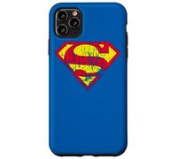 Custodia per iPhone 11 Pro Max Superman Classic yello & Red Logo Distressed