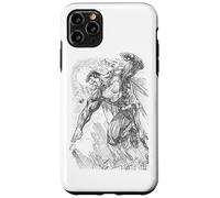 Custodia per iPhone 11 Pro Max Superman Pencil City To Space Sketch