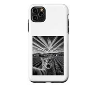 Custodia per iPhone 11 Pro Max Surreale Gatto Selfie Farm Scie chimiche Umorismo