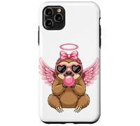 Custodia per iPhone 11 Pro Max Sweet Valentine's Day Sloth Angel With Pink Wings
