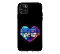 Custodia per iPhone 11 Pro Max Synth Music Producer Analog Heart Digital Soul