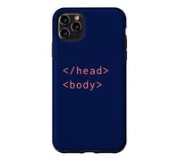 Custodia per iPhone 11 Pro Max Tag corpo testa HTML Codifica sintassi Sviluppatore Web CSS Coder