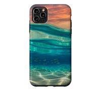 Custodia per iPhone 11 Pro Max Teal Ocean Tramonto Accessori per telefono Tropical Water Art