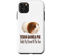 Custodia per iPhone 11 Pro Max Teddy Guinea Pig Genitore dell'anno, grazioso design Cavy