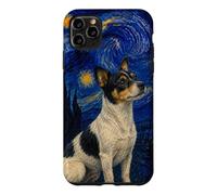 Custodia per iPhone 11 Pro Max Teddy Roosevelt Terrier Cane Van Gogh Notte Stellata