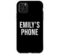 Custodia per iPhone 11 Pro Max Telefono di Emily Nero Bianco Nome Emily